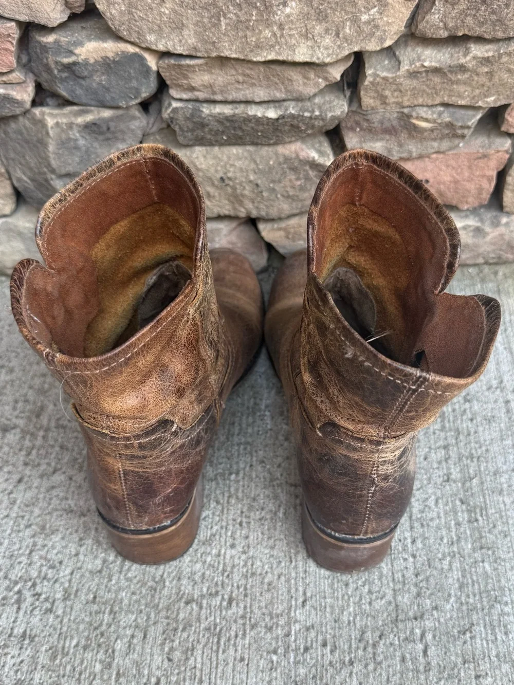 Diba True Women's Rustic Brown Leather Ankle Booties